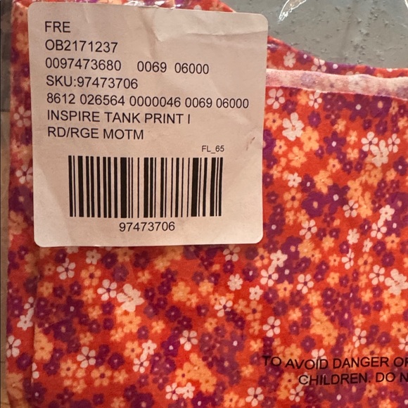 FP Movement Inspire Printed Tank NWT Mini Floral Print Scarlet Combo Size M - Picture 4 of 4